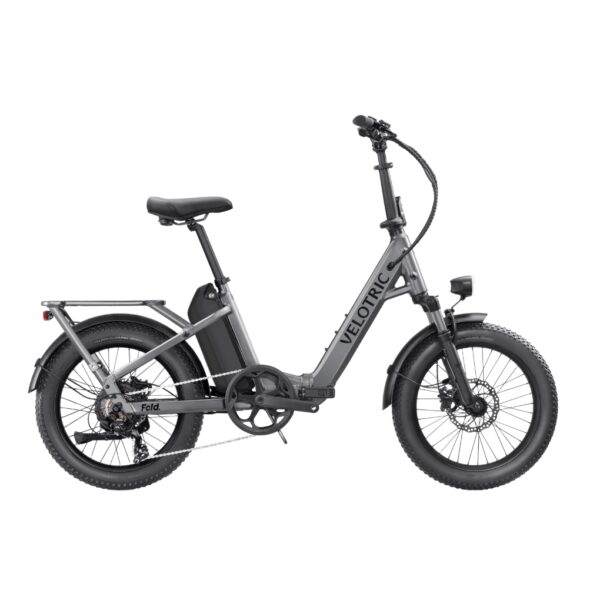 A photo of stone grey velotric fold 1 ebike